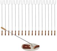relaxdays 18 x brochettes extra longues pour barbecue