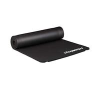 Relaxdays 1x Tapis Yoga 1 cm épaisseur Doux Caoutchouc Sangle Transport Pilates aérobic HxlxP: 1 x 61,5 x 182 cm, Noir