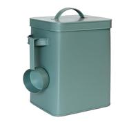 Relaxdays 2 boîtes métalliques hermétiques de 6,5 L avec doseur, pour Aliments et boîte à lessive, Verte