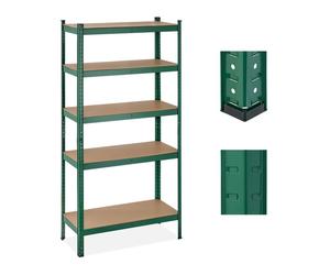 Relaxdays 2 rayonnages robustes verts 5 niveaux