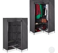 relaxdays 2 x Armoire d'angle Tissu anthracite