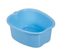 Relaxdays 2 x bac pour Bain de Pieds, Plastique, pour Soins des Pieds & Bien-être, H x L x P : 15 x 33 x 38 cm, Bleu