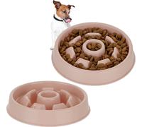relaxdays 2 x bol anti-étranglement 550 ml rose