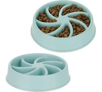 relaxdays 2 x bol anti-étranglement 600 ml bleu