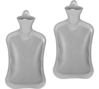 relaxdays 2 x bouillotte 2 litres grise