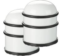 relaxdays 2 x Butoir de porte acier inoxydable blanc