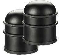 relaxdays 2 x Butoir de porte acier inoxydable noir
