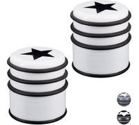 relaxdays 2 x Butoir de porte avec étoile blanc