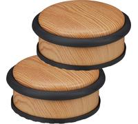 relaxdays 2 x Butoir de porte imitation bois