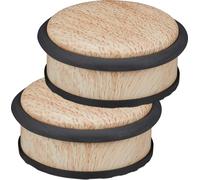 relaxdays 2 x Butoir de porte imitation bois