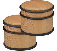 relaxdays 2 x Butoir de porte imitation bois