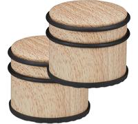 relaxdays 2 x Butoir de porte imitation bois brun clair