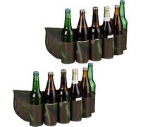 relaxdays 2 x Ceinture à bière pour 6 canettes & bouteilles