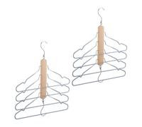 relaxdays 2 x cintres multiples en bois