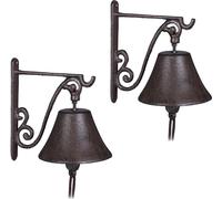 relaxdays 2 x Cloche de porte en fonte antique