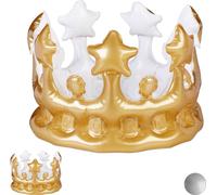 relaxdays 2 x Couronne gonflable or