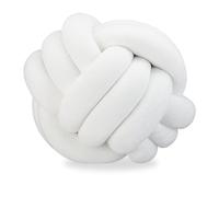 Relaxdays 2 x coussins à nœuds blancs