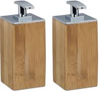 relaxdays 2 x Distributeur de savon en bambou