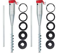 relaxdays 2 x Douille de sol pour parasol 25 - 55 mm