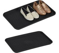 relaxdays 2 x égouttoir à chaussures grand avec profilé