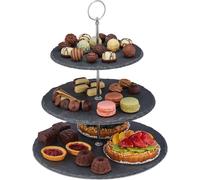 relaxdays 2 x Etagere ardoise 3 étages