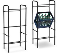 relaxdays 2 x étagère pour caisses de boissons pour 3 caisses chacune