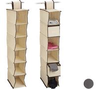 relaxdays 2 x Étagère suspendue Armoire beige