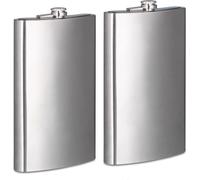 relaxdays 2 x flasques XXL 1,8l en acier inoxydable