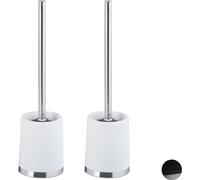 relaxdays 2 x garniture WC ronde blanche