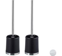 relaxdays 2 x garniture WC ronde noire