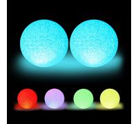 relaxdays 2 x LED Lampe boule avec changement de couleur