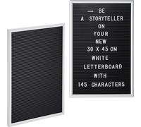 relaxdays 2 x Letterboard 30 x 45 cm blanc