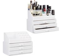 relaxdays 2 x Make Up Organizer blanc