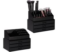 relaxdays 2 x Make Up Organizer noir