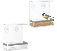 relaxdays 2 x Mangeoire pour oiseaux pour fenêtre