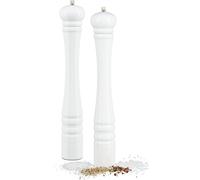 relaxdays 2 x moulin à poivre en bois blanc
