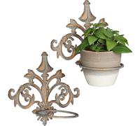 relaxdays 2 x mur Porte-fleurs baroque