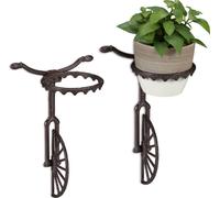 relaxdays 2 x mur Porte-fleurs Monocycle