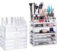 relaxdays 2 x organisateur cosmétique avec 6 tiroirs