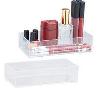 relaxdays 2 x organisateur de tiroirs transparent