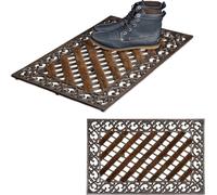 relaxdays 2 x paillasson fonte rectangulaire
