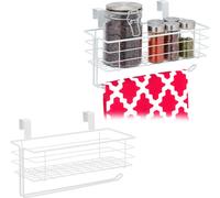 relaxdays 2 x Panier à suspendre avec porte-rouleau de cuisine