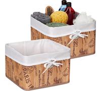 relaxdays 2 x Panier de rangement naturel