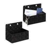relaxdays 2 x Panier de rangement suspendu noir
