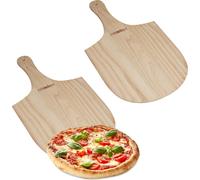 relaxdays 2 x Pelle à pizza en bois