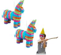 relaxdays 2 x Pinata âne multicolore