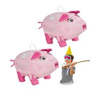 relaxdays 2 x Pinata cochon