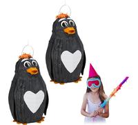 relaxdays 2 x Pinata pingouin