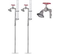 relaxdays 2 x pluviomètres robinet d'eau