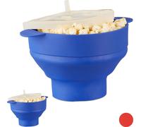 relaxdays 2 x Popcorn Maker silicone bleu